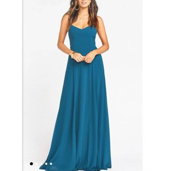 NEW Show Me Your MuMu Godshaw Goddess Gown Deep Jade Chiffon Size Medium - Picture 8 of 8